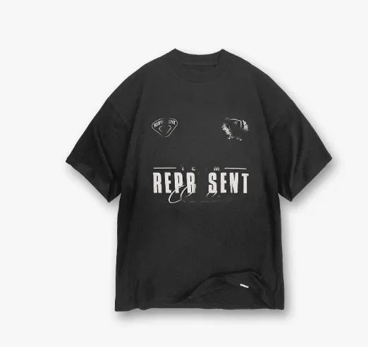 Represent Repr Sent Black Oversized T-Shirt - 1