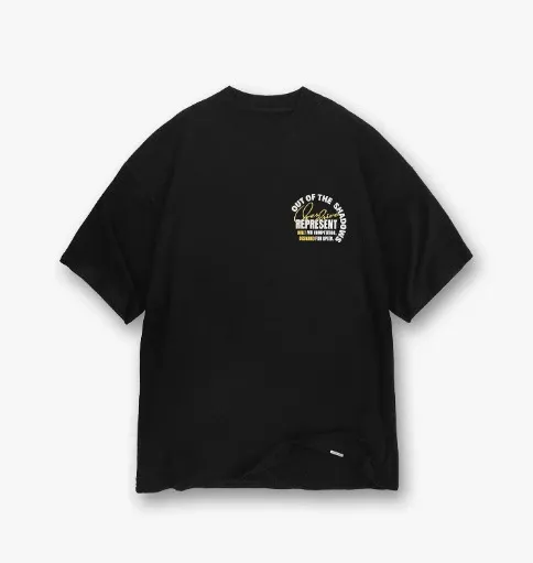 Represent Out of the Shadows Black Oversized T-Shirt - 1