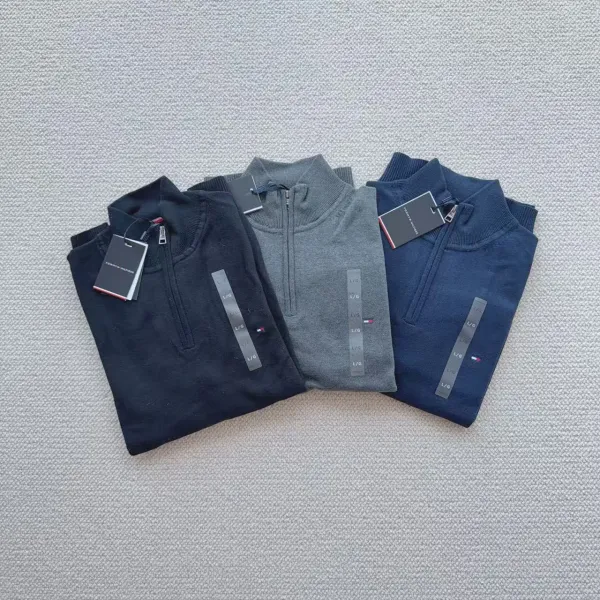 Tommy Hilfiger Half-Zip Sweater Navy - 6