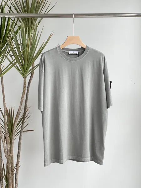 Stone Island Oversized Crewneck T-Shirt Gray - 1