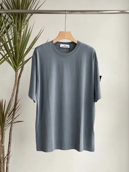 Stone Island Oversized Crewneck T-Shirt Slate Gray - 1