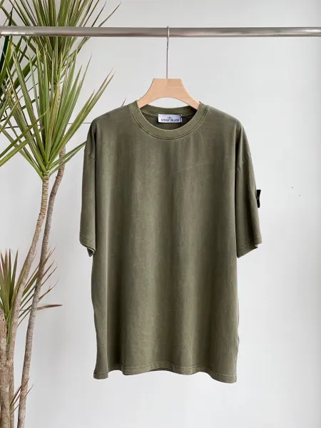 Stone Island Oversized Crewneck T-Shirt Army Green - 1