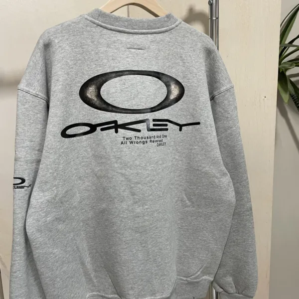 Oakley Logo Embroidered Gray Crewneck Sweatshirt Hoodie - 15