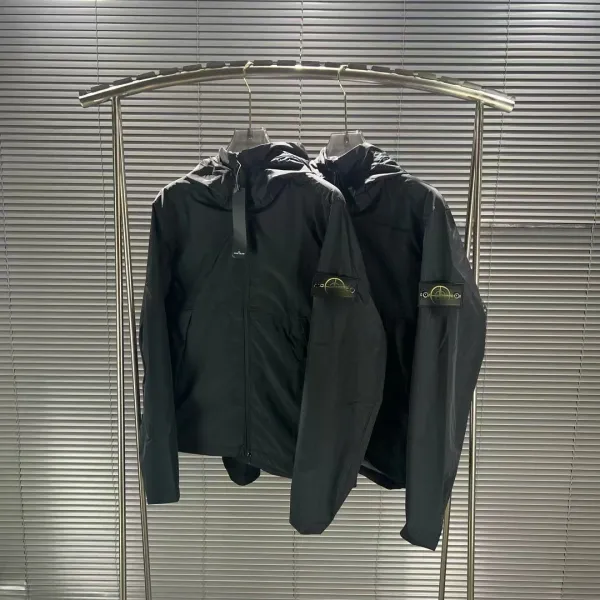Stone Island Shadow Project Black Hooded Windbreaker Jacket Outerwear - 17