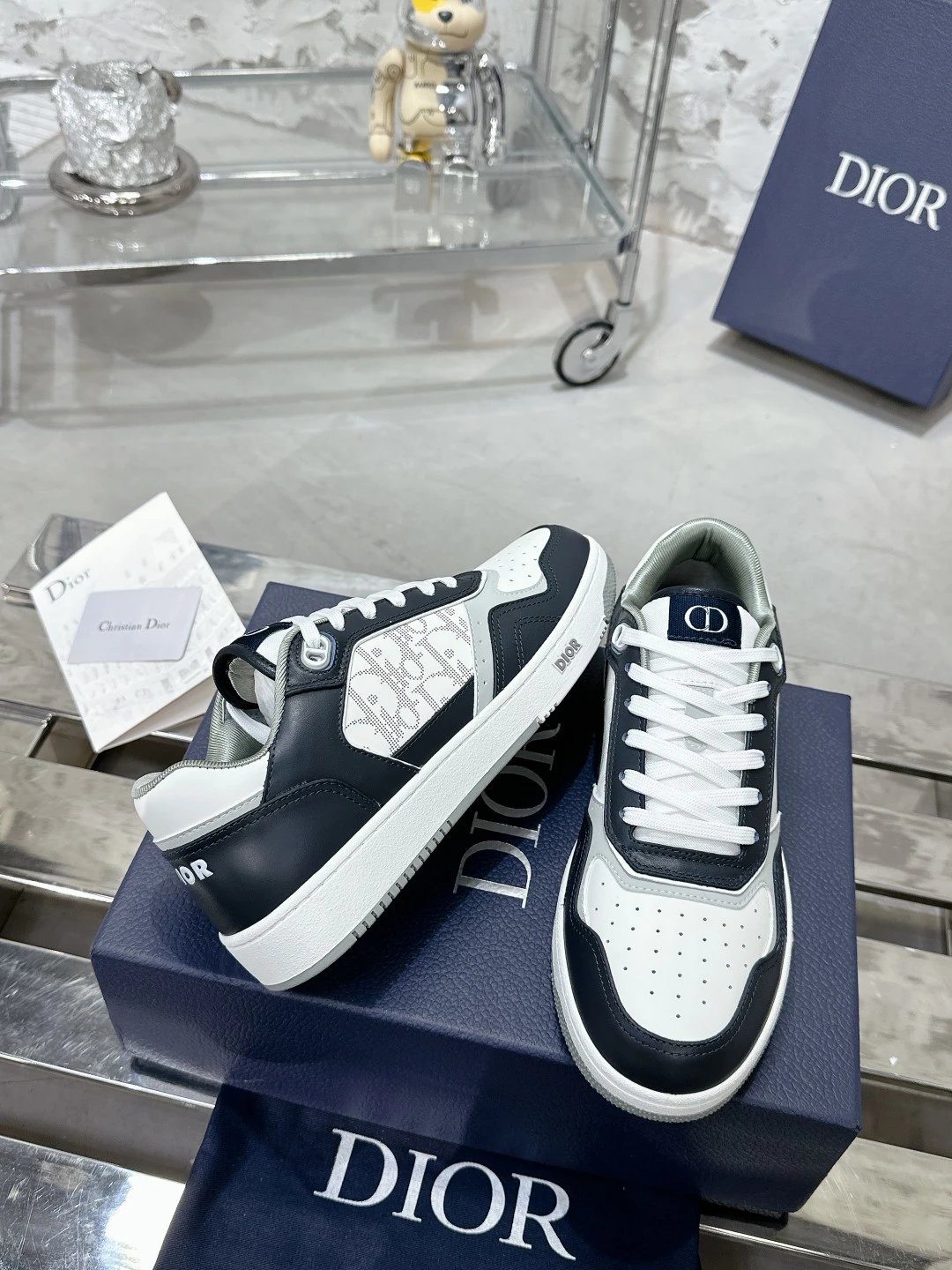 Dior B23 Oblique White Sneakers - 13