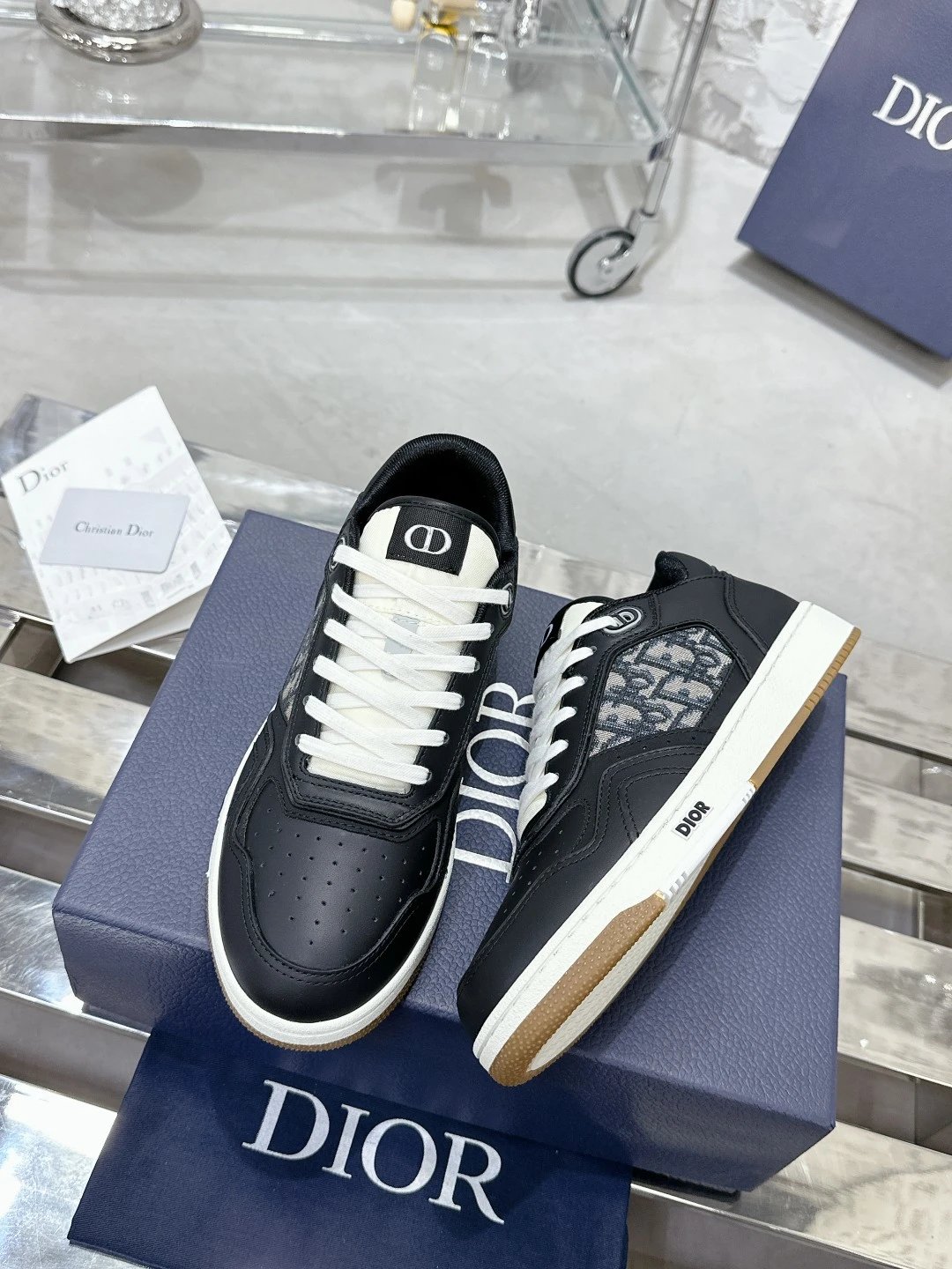 Dior B23 Oblique White Sneakers - 12