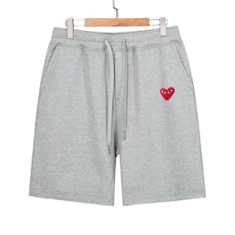 CDG red heart grey shorts - rep szorty