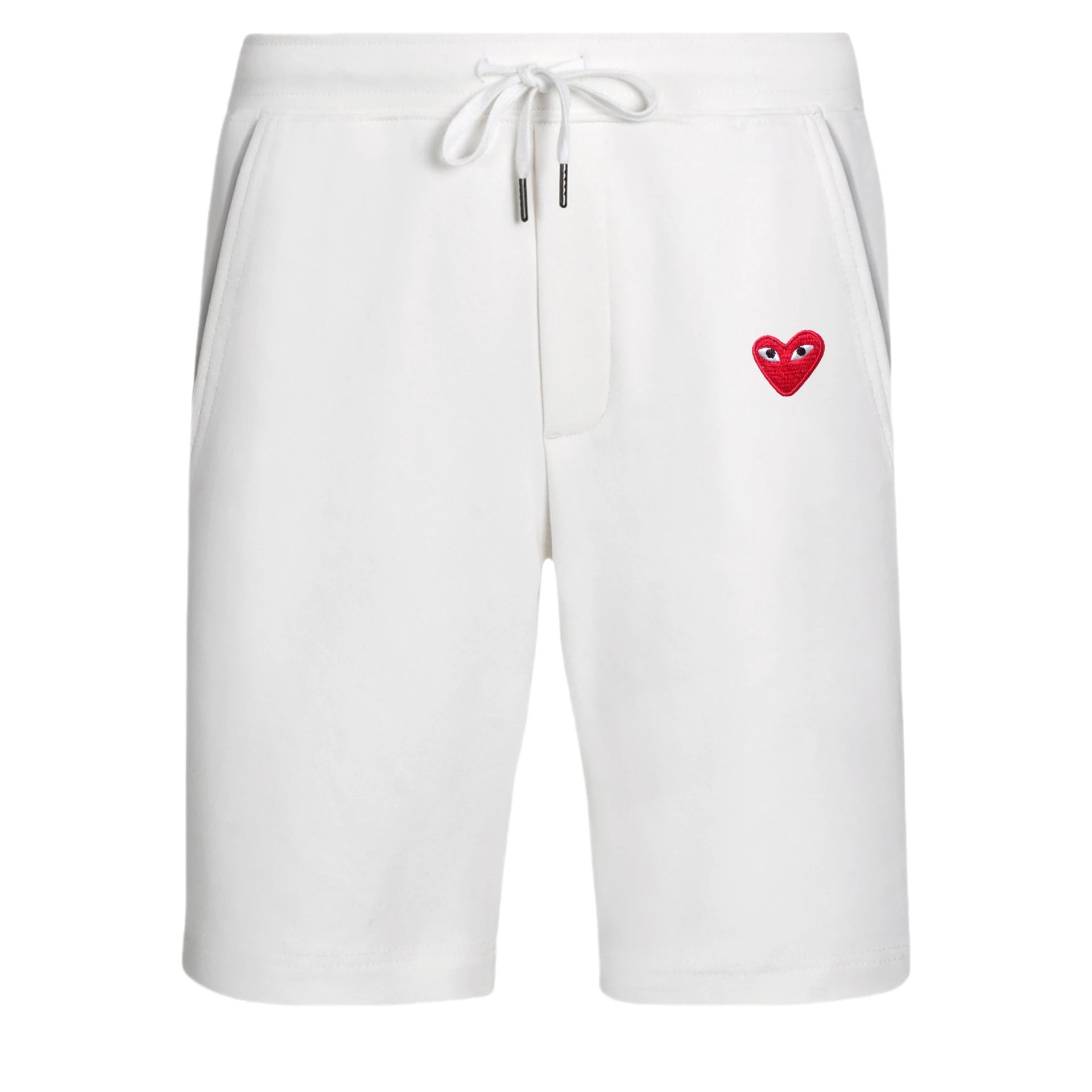 CDG Play red heart white shorts - rep szorty