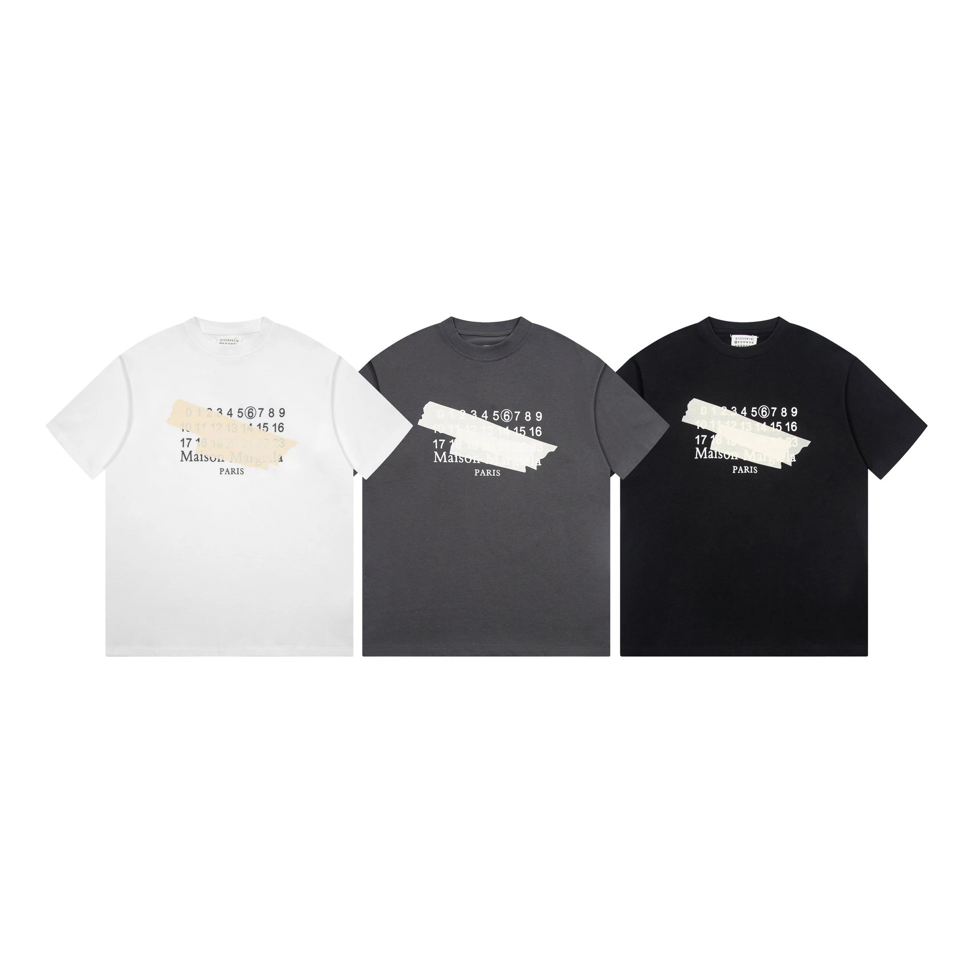 Maison Margiela Numbered Grid White T-Shirt - 43