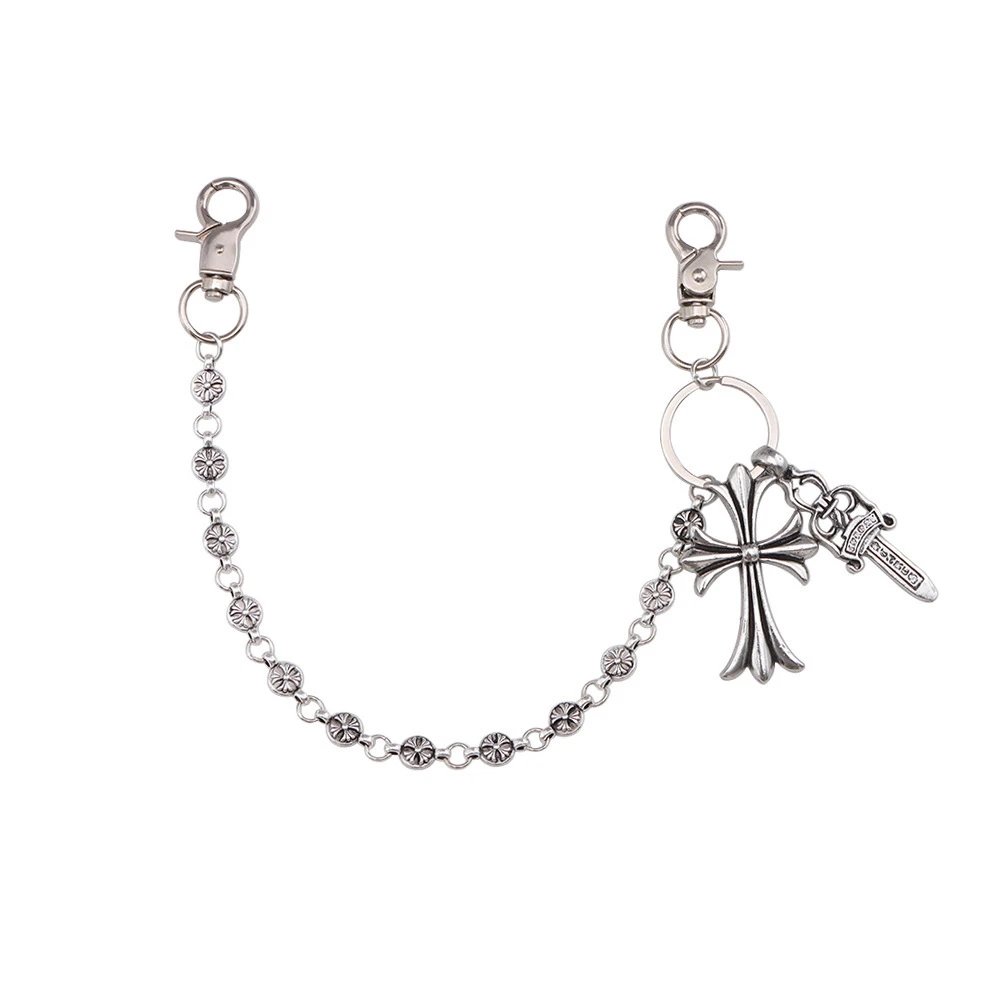 Metal Pants Chain Cross Pendant Hip-Hop Accessory