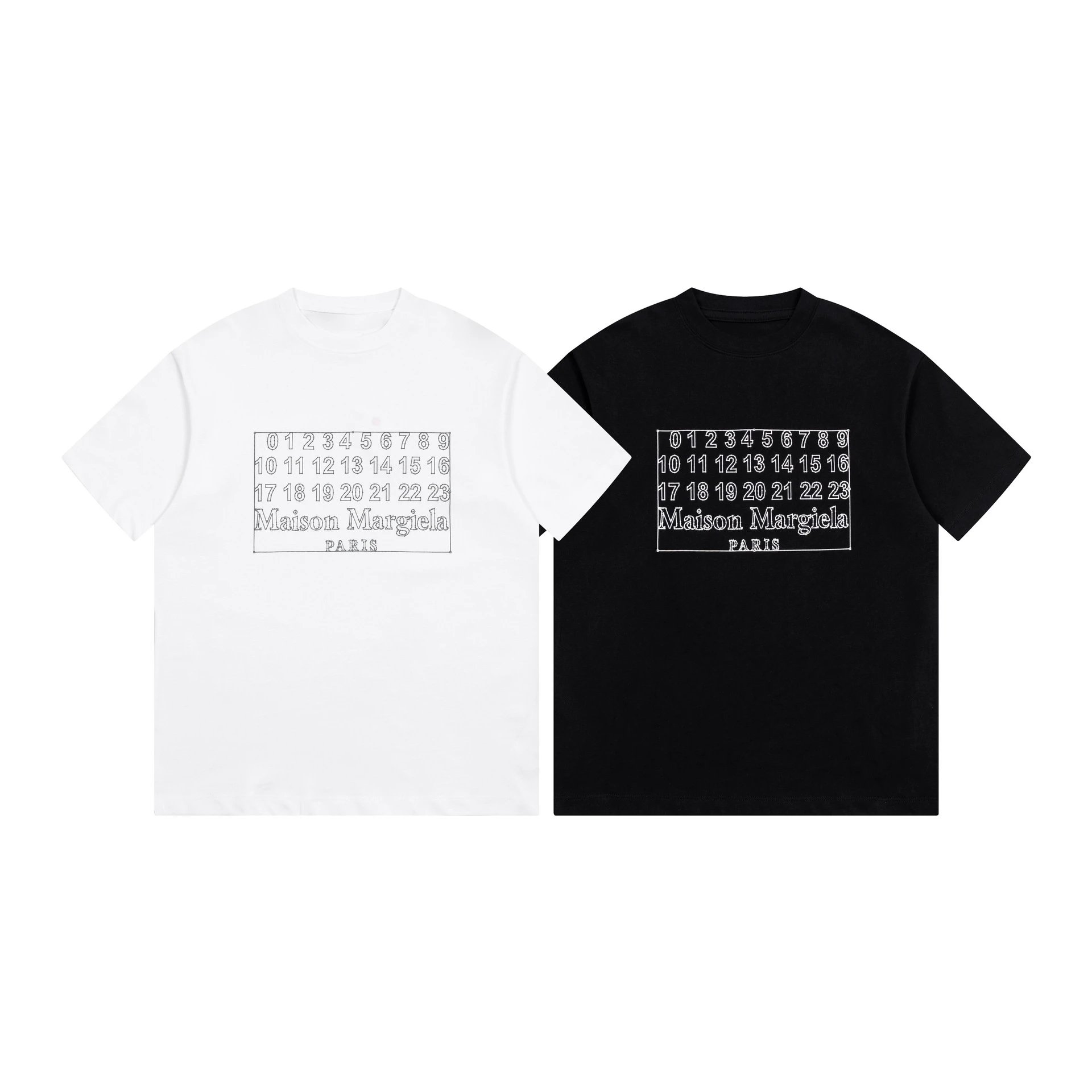 Maison Margiela Numbered Grid White T-Shirt - 20