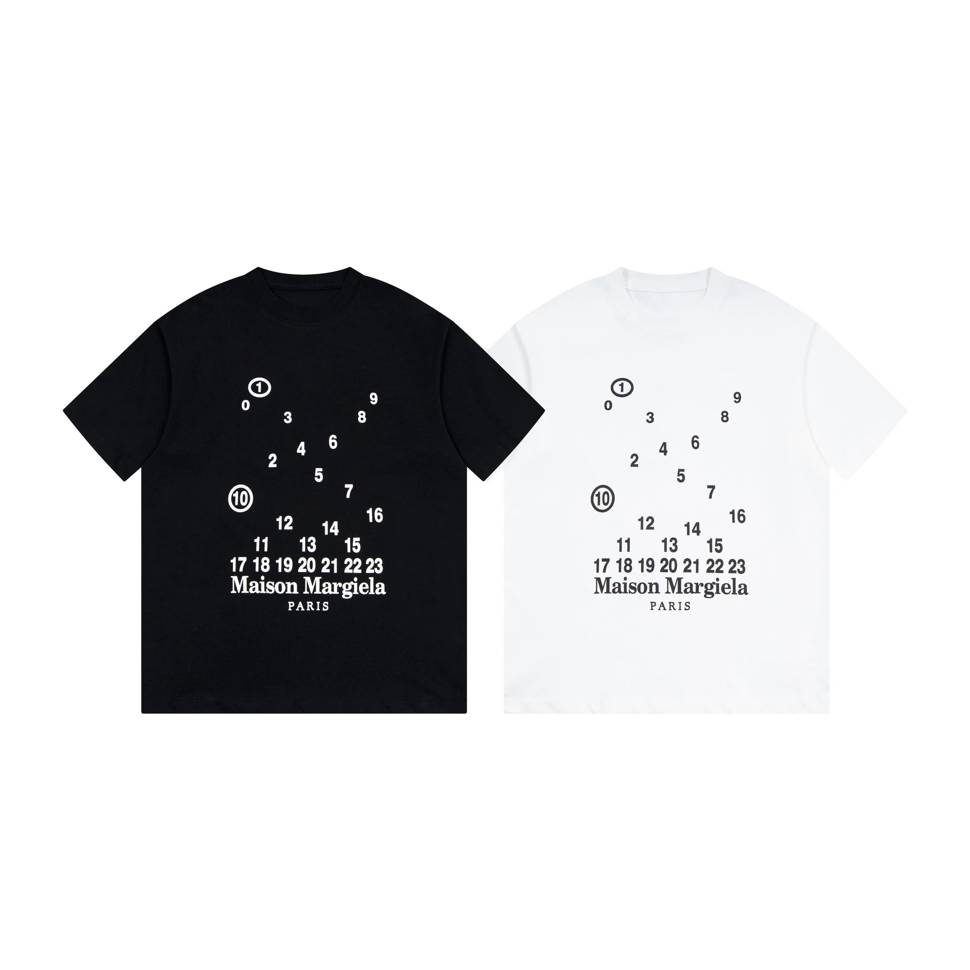 Maison Margiela Numbered Grid White T-Shirt - 9