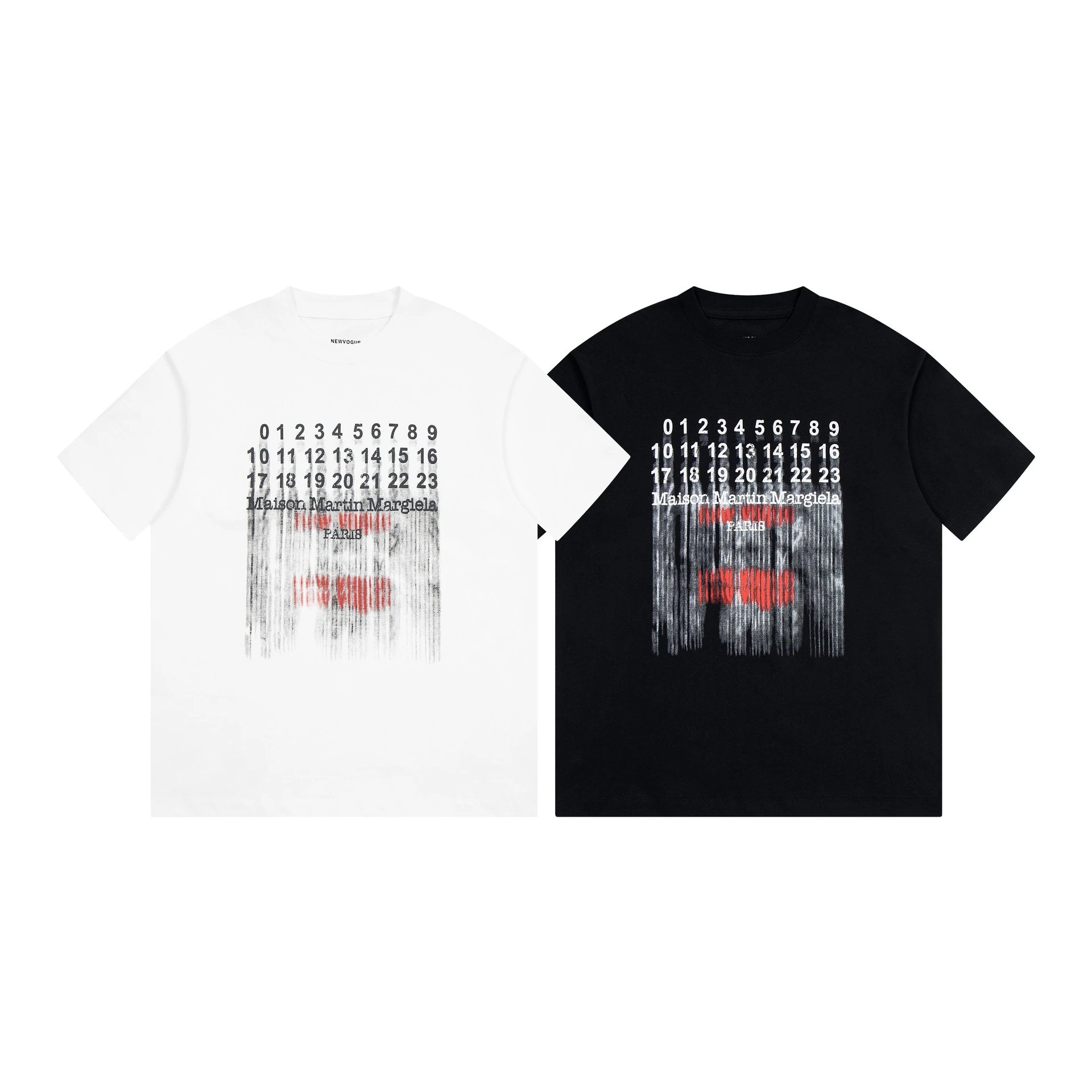 Maison Margiela Numbered Grid White T-Shirt - 28