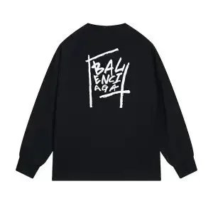 Balenciaga BB Logo Print White Hoodie - 5