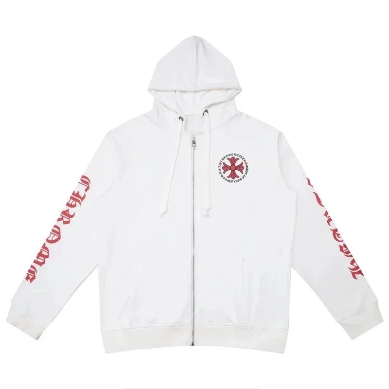 Chrome Hearts Cross Logo Pink Print Black Hoodie - 8