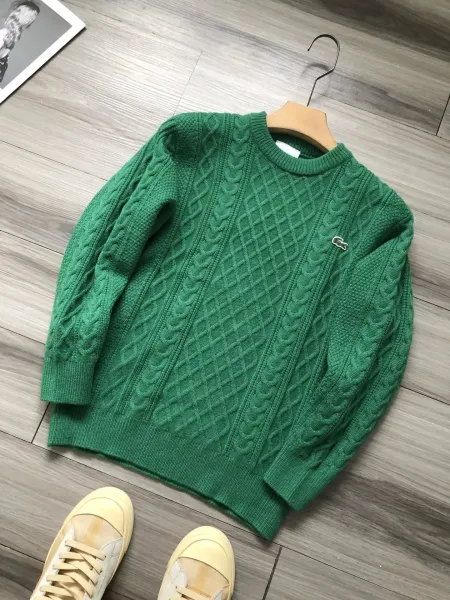 Lacoste Classic Crewneck Knit Sweater Black - 6