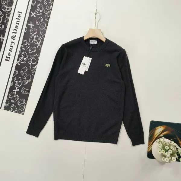 Lacoste Classic Crewneck Knit Sweater Black - 1
