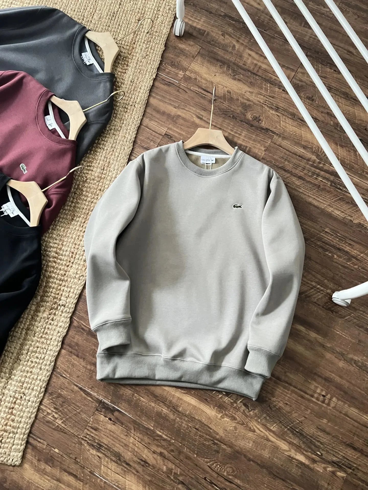 Lacoste Classic Crewneck Knit Sweater Black - 5