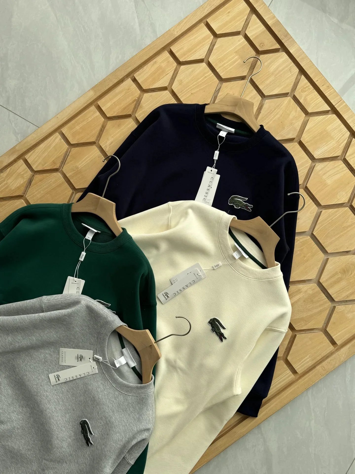 Lacoste Classic Piqué Sweatshirt Forest Green Hoodie - 7