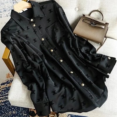 Chanel CC Logo Silk Shirt