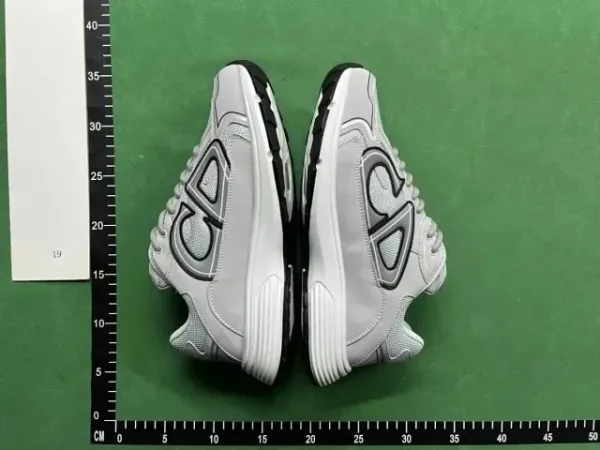 Dior B23 Low Gray Mesh Sneakers - 6