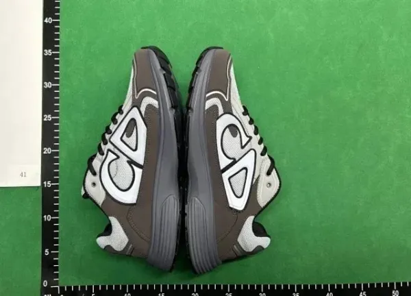 Dior B23 Low Gray Mesh Sneakers - 9