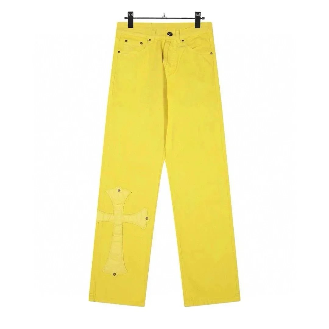 Chrome Hearts Cross-Embroidered White Jeans - 2