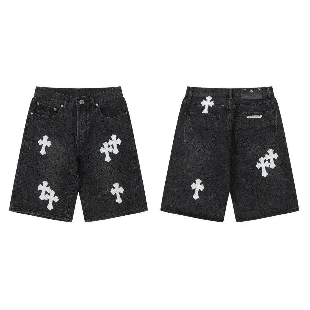 Choice Rosary Embroidered Sweat Shorts Gray - 4