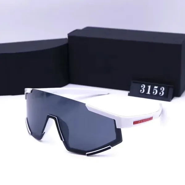 Prada Sport 3153 White Frame Gray Lens Sunglasses - 1