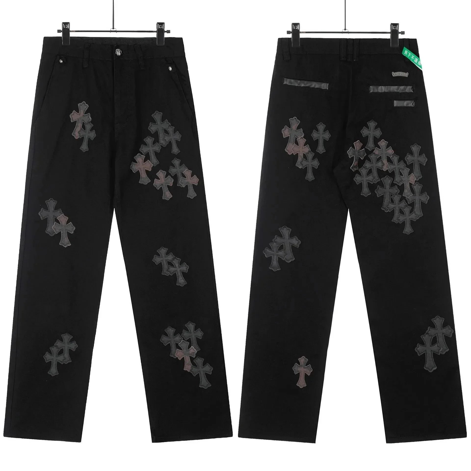 8113黑棕十字黑裤