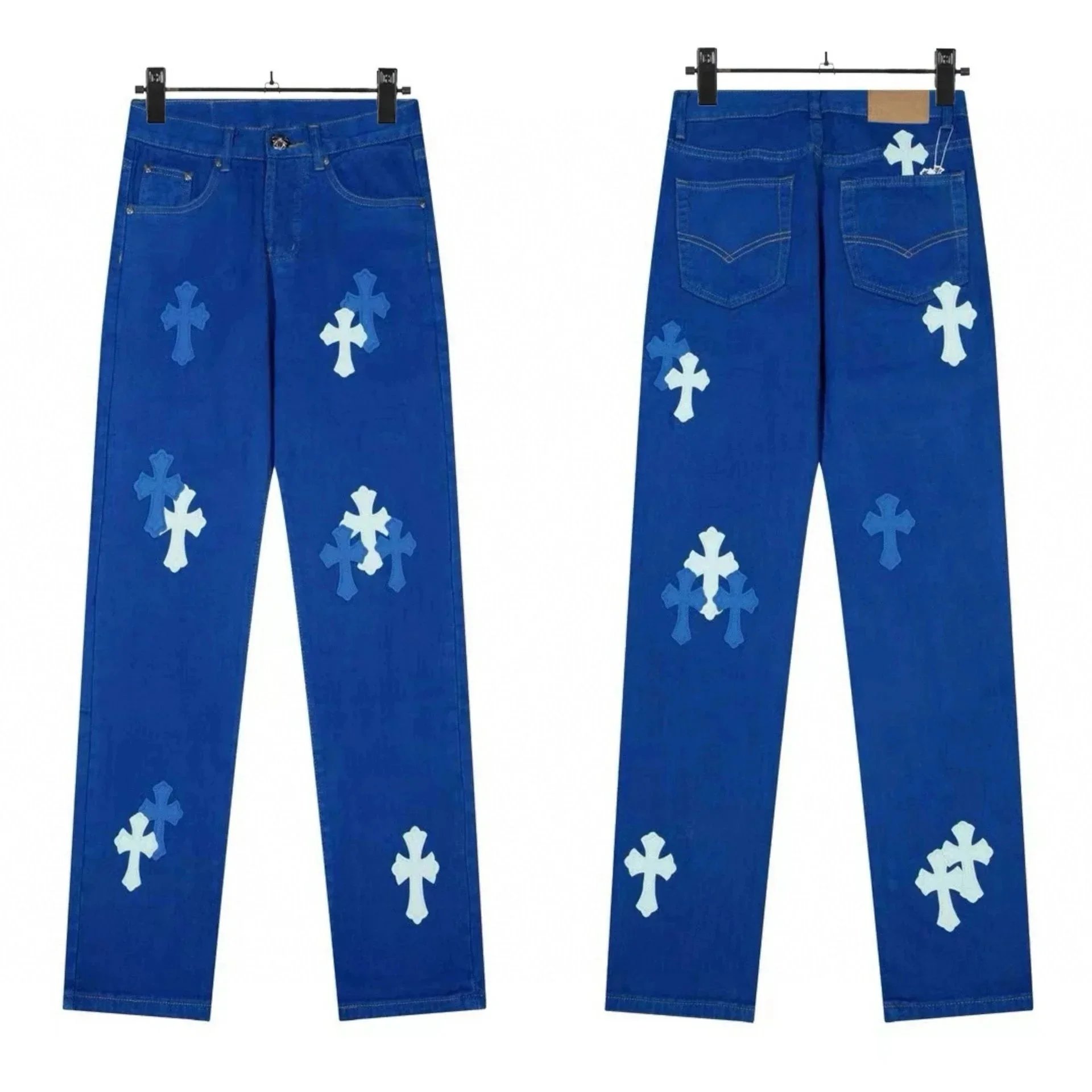 Chrome Hearts Cross-Embroidered White Jeans - 3