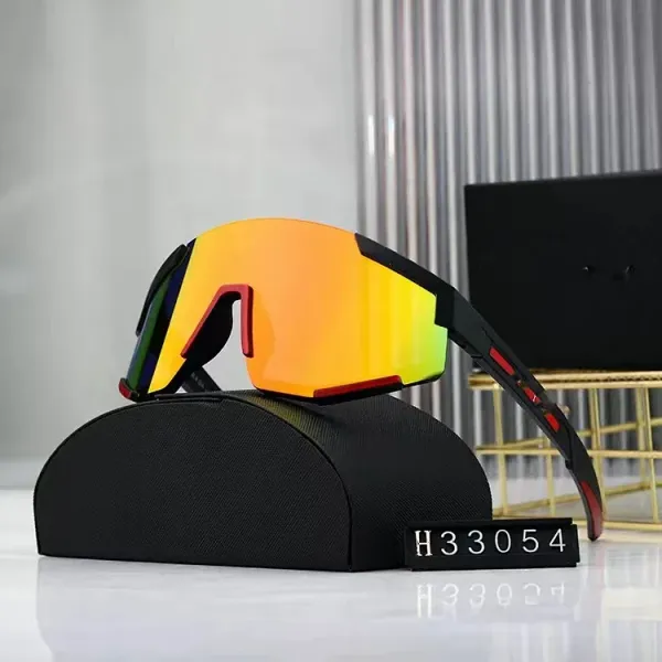 Design Sport Sunglasses H33054 Gradient Orange Mirror Lens Sunglasses - 1
