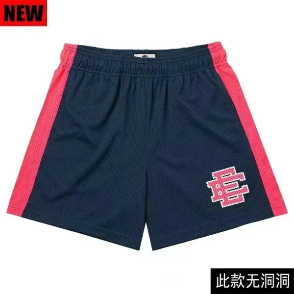 Multicolor Camo Print Shorts with Monogram Logo - 5