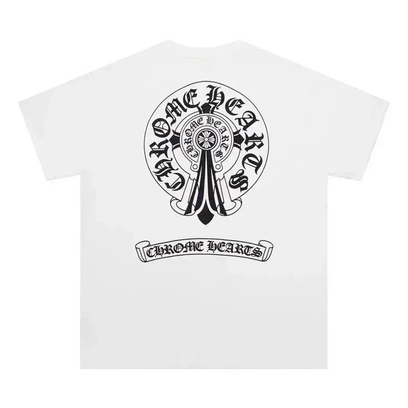 Chrome Hearts Horseshoe Logo Light Blue T-Shirt - 10