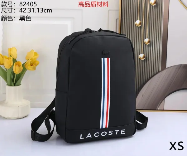 Lacoste Vertical Stripe Black Mini Backpack - 1