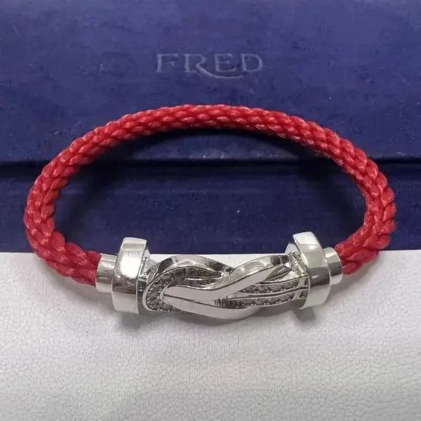 Fred Force 10 Red Braided Cord Bracelet - 1