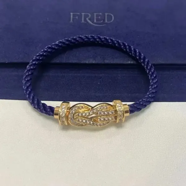 Fred Force 10 Navy Blue Diamond-Set Gold Bracelet - 1