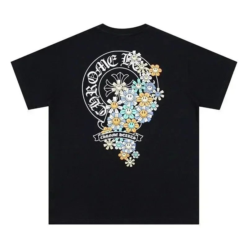 Chrome Hearts Horseshoe Logo Light Blue T-Shirt - 9