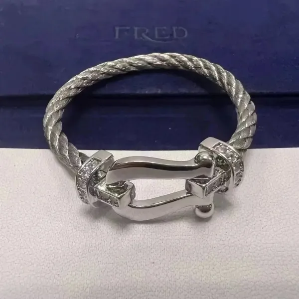 Fred Force 10 Diamond-Set White Gold Bracelet - 1