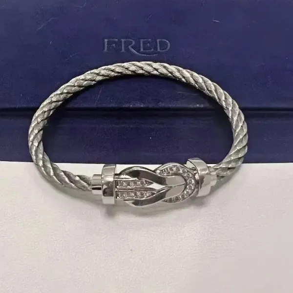 Fred Force 10 Diamond-Set Steel Bracelet - 1
