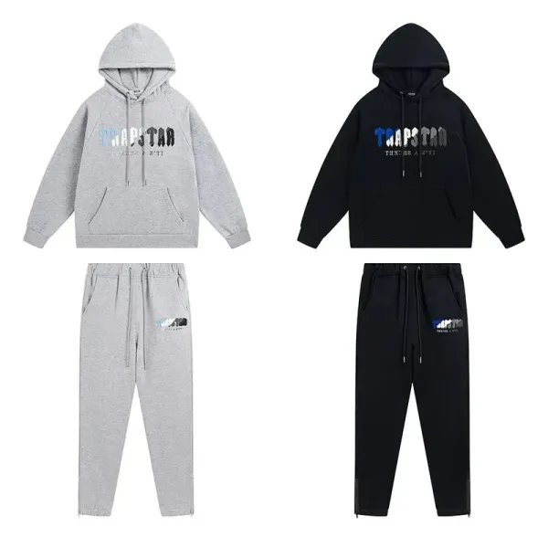 Traphstar Logo Hoodie and Sweatpants Set Gray Casual-Set - 9