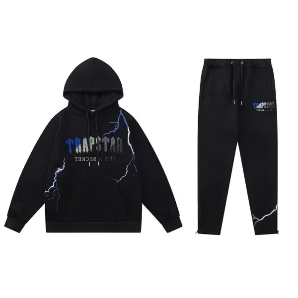 Traphstar Logo Hoodie and Sweatpants Set Gray Casual-Set - 11