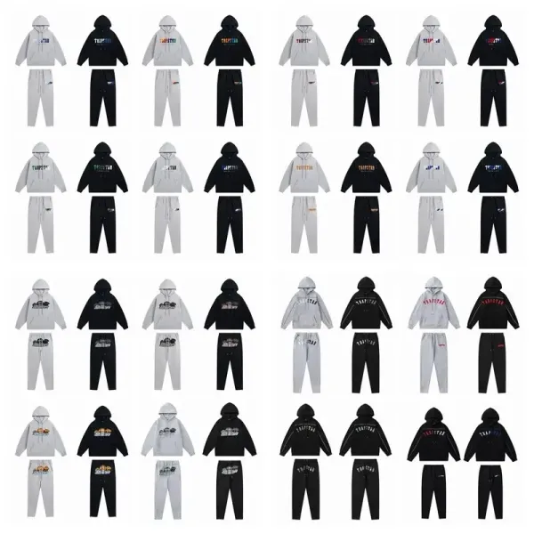 Traphstar Logo Hoodie and Sweatpants Set Gray Casual-Set - 3