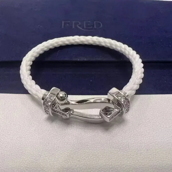 Fred Force 10 White Rope Bracelet with Diamonds - 1