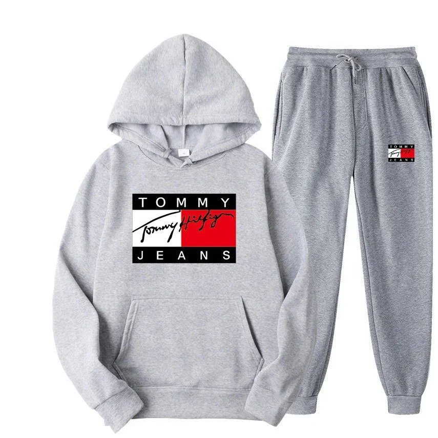 Air Jordan Logo Hoodie and Sweatpants Set Navy Gold - 6