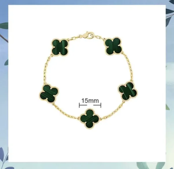 Van Cleef & Arpels Alhambra Four-Leaf Clover Malachite Bracelet - 1