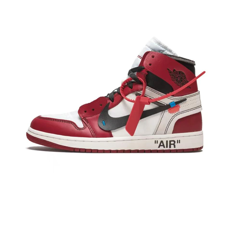 Off-White x Air Jordan 1 High University Blue Sneakers Basketball Shoes - 3