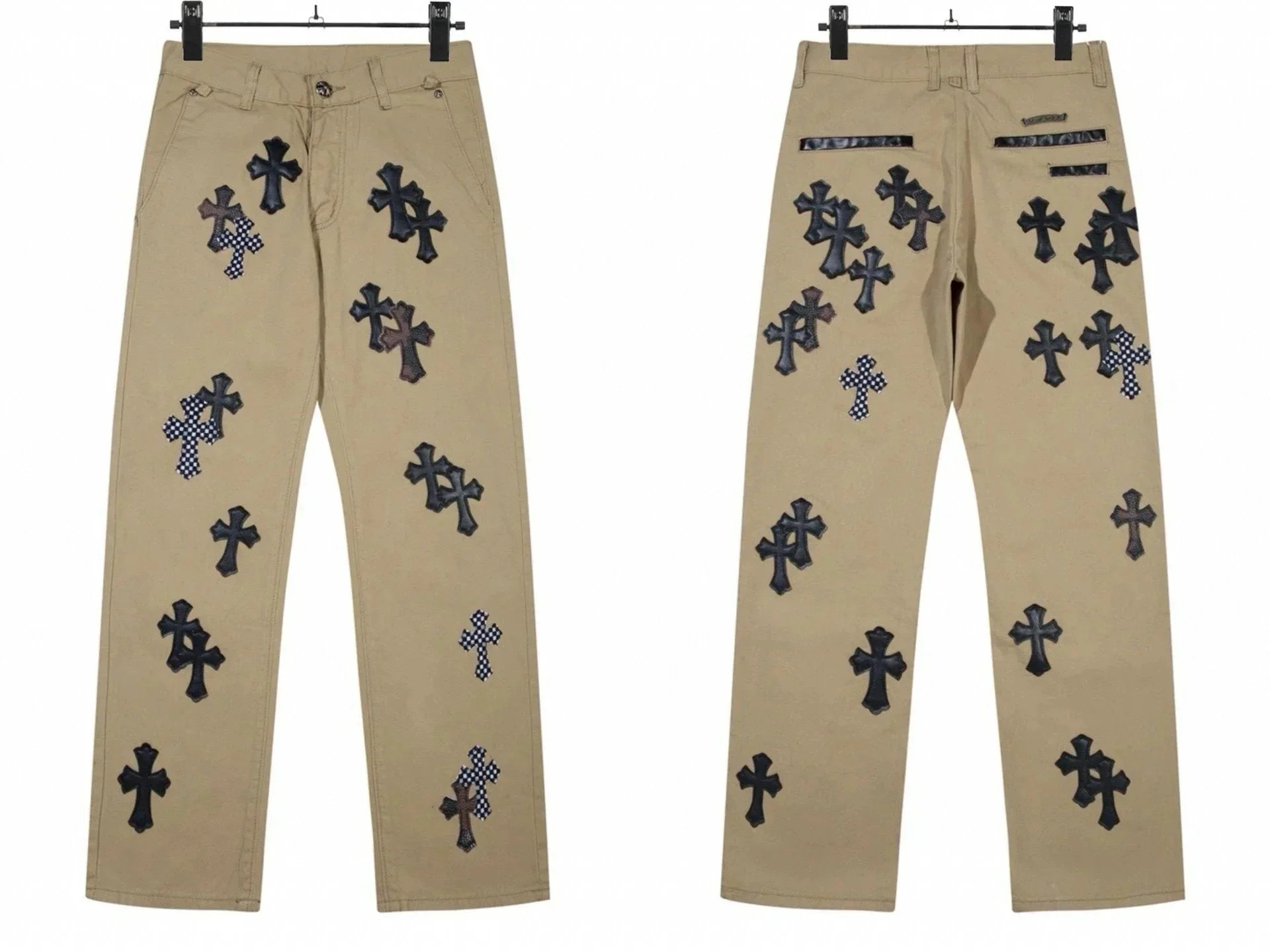 Chrome Hearts Cross-Embroidered White Jeans - 4