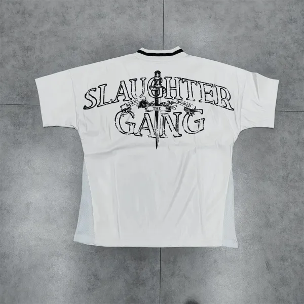 Cortez x Sword Emblem White V-Neck Jersey - 9