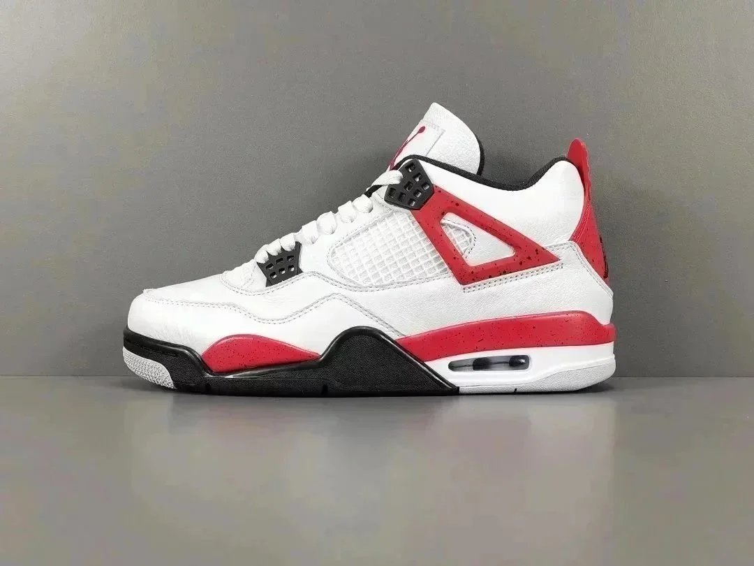 Air Jordan 4 Retro White Black Sneakers - 7